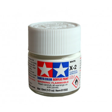 TINTA ACRÍLICA MINI X-2 BRANCO 10ML TAMIYA TAM 81502